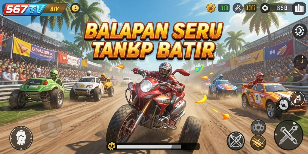 Gameplay Racing menegangkan dengan berbagai mobil dan lintasan!