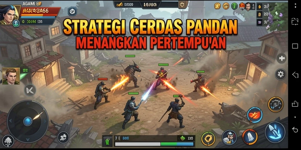 Tampilan gameplay AGAM66 dengan pertempuran taktis yang intens.