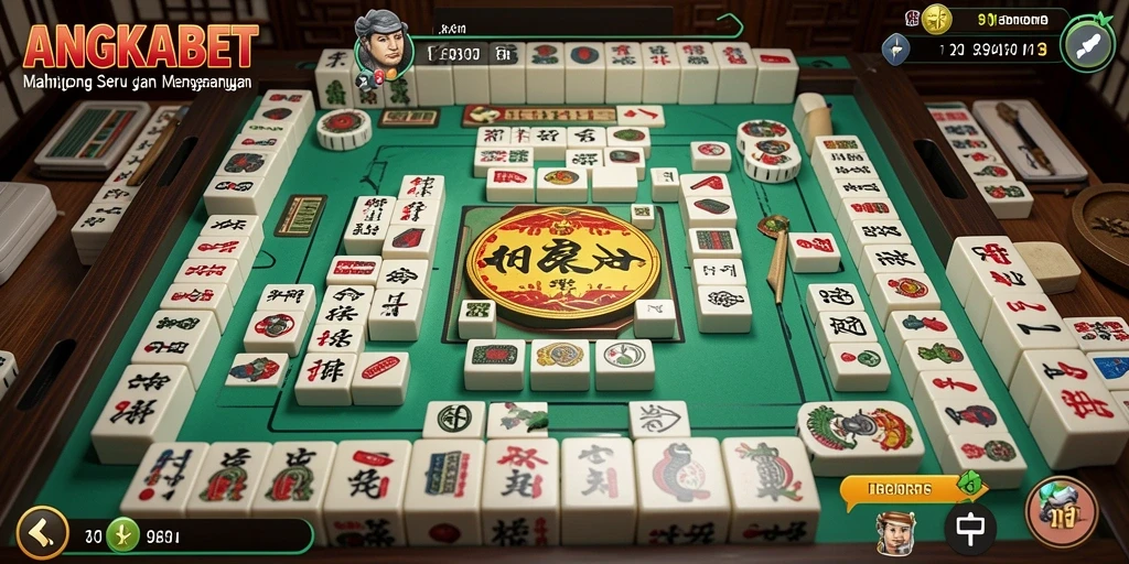 Gameplay menarik dari ANGKABET yang menampilkan ubin Mahjong.