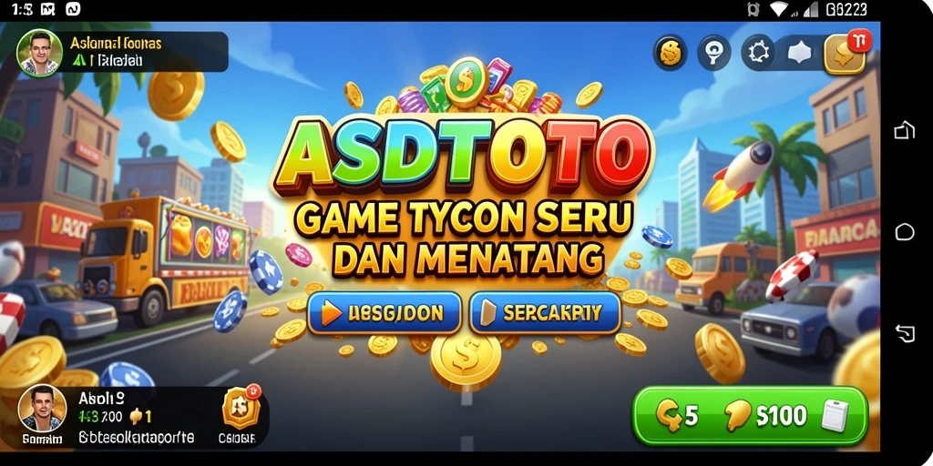 Tangkapan layar gameplay ASDTOTO menampilkan aktivitas seru di dunia Tycoon.