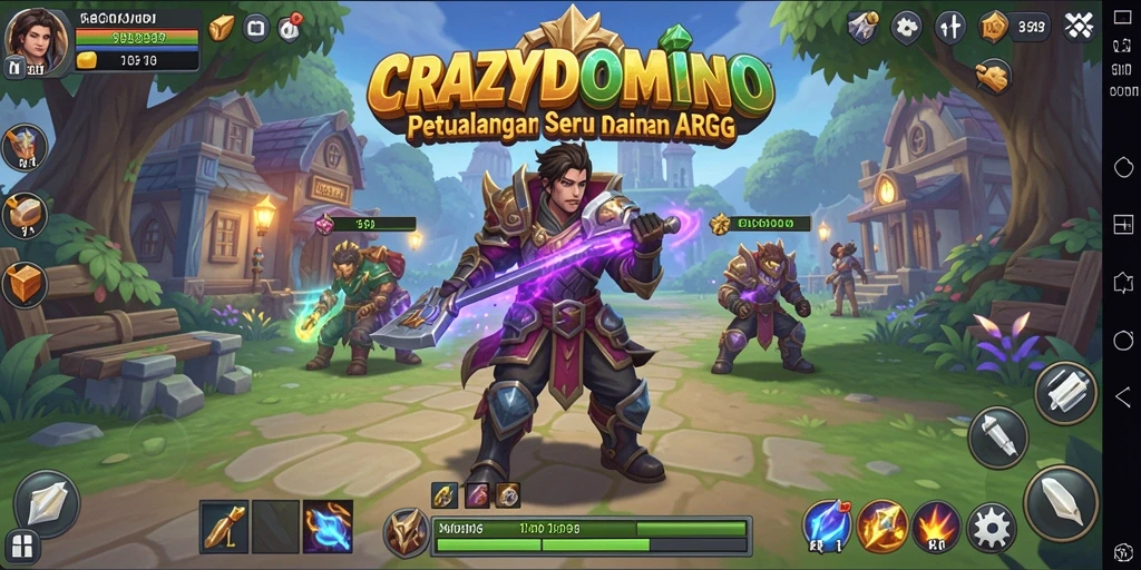 Tampilan gameplay yang seru dalam CRAZYDOMINO.