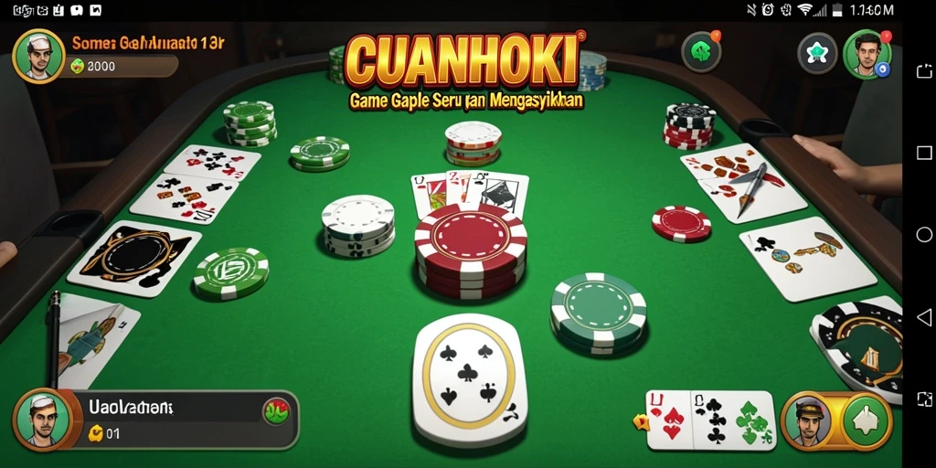 Tampilan gameplay seru dan interaktif dari CUANHOKI.