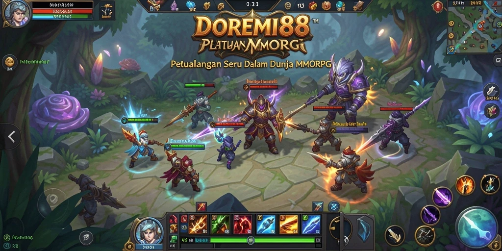 Menampilkan tampilan gameplay mendebarkan di dunia MMORPG DOREMI88.