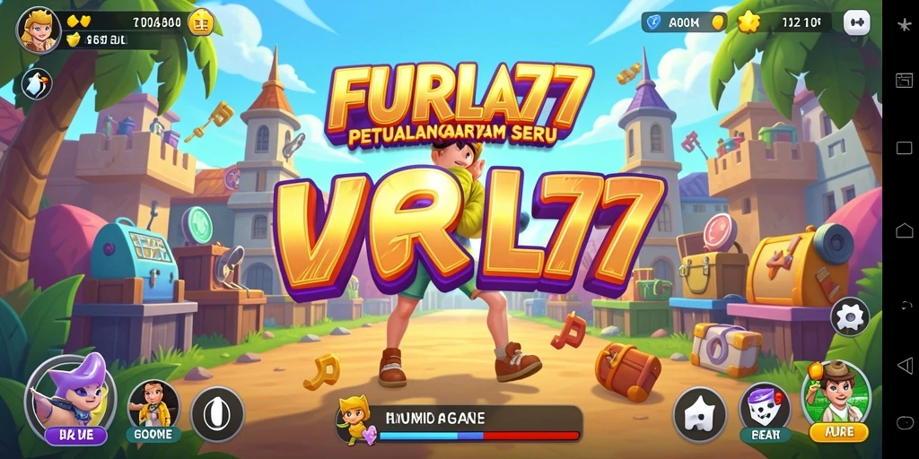Tampilan gameplay menegangkan dari FURLA77 dengan grafis yang cerah.