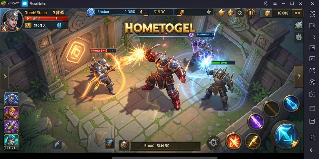 Tampilan gameplay HOMETOGEL yang memukau dengan strategi mendalam.
