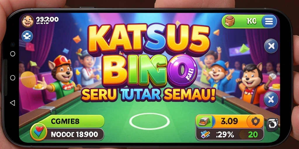 Gameplay KATSU5 yang seru dan mengasyikkan dalam permainan Bingo.