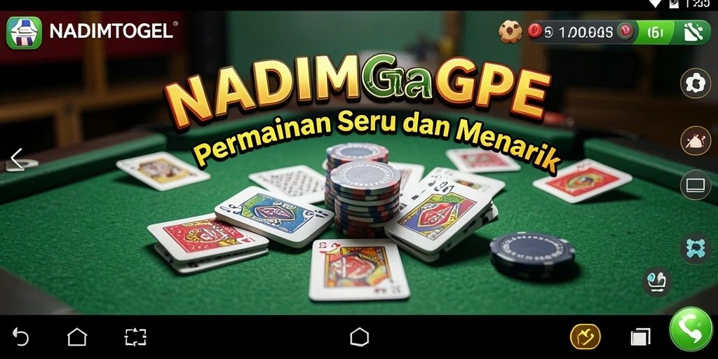 Tampilan gameplay Gaple yang seru dan interaktif di NADIMTOGEL.