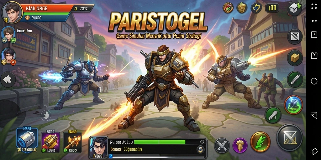Tampilan gameplay mendebarkan dalam PARISTOGEL yang penuh strategi.