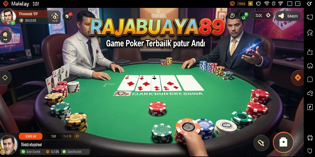 Tampilan utama RAJABUAYA89 yang menampilkan keseruan gameplay Poker.