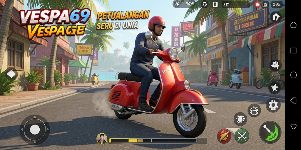Tampilan gameplay <strong>VESPA69</strong> saat menjelajahi dunia petualangan yang menakjubkan.